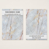 Kaarten voor het weergeven van goudkleurige "marme visitekaartjes (Voorkant /achterkant)