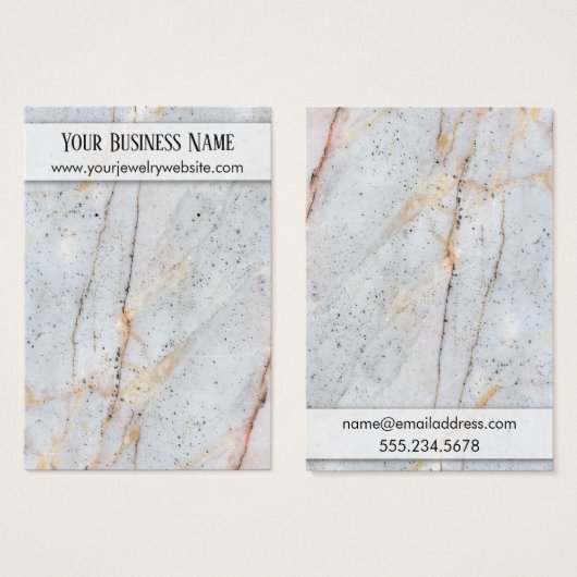 Kaarten voor het weergeven van goudkleurige "marme visitekaartjes (Voorkant /achterkant)