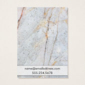 Kaarten voor het weergeven van goudkleurige "marme visitekaartjes (Achterkant)