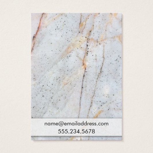 Kaarten voor het weergeven van goudkleurige "marme visitekaartjes (Achterkant)