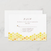 Kaarten voor Honeycomb en Floral Response RSVP Kaartje (Voorkant / Achterkant)