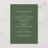 Kaarten voor huwelijksbezoekersinformatie | Groen  (Voorkant)