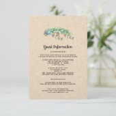 Kaarten voor huwelijksbezoekersinformatie | Kraft (Staand voorkant)