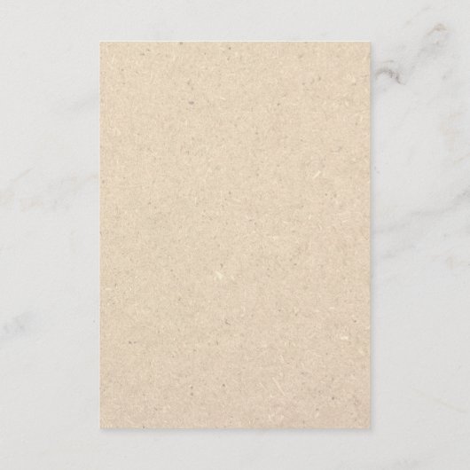 Kaarten voor huwelijksbezoekersinformatie | Kraft (Achterkant)