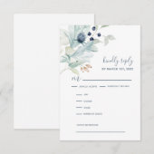 Kaarten voor huwelijksuitnodiging RSVP (Voorkant / Achterkant)