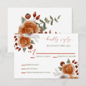 Kaarten voor huwelijksuitnodiging RSVP (Voorkant / Achterkant)