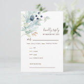 Kaarten voor huwelijksuitnodiging RSVP (Staand voorkant)