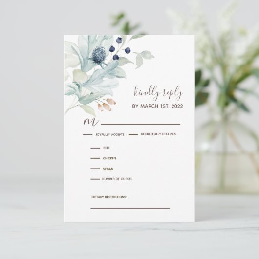 Kaarten voor huwelijksuitnodiging RSVP (Staand voorkant)