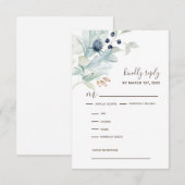 Kaarten voor huwelijksuitnodiging RSVP (Voorkant / Achterkant)