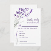 Kaarten voor huwelijksuitnodiging RSVP (Voorkant / Achterkant)