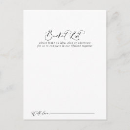 Kaarten voor Idyllic kalligrafie Wedding Bucket Li