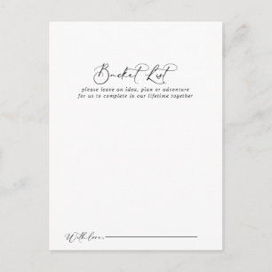 Kaarten voor Idyllic kalligrafie Wedding Bucket Li