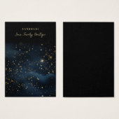 Kaarten voor juwelenvertoning in Naight Sky Stars Visitekaartje (Voorkant /achterkant)