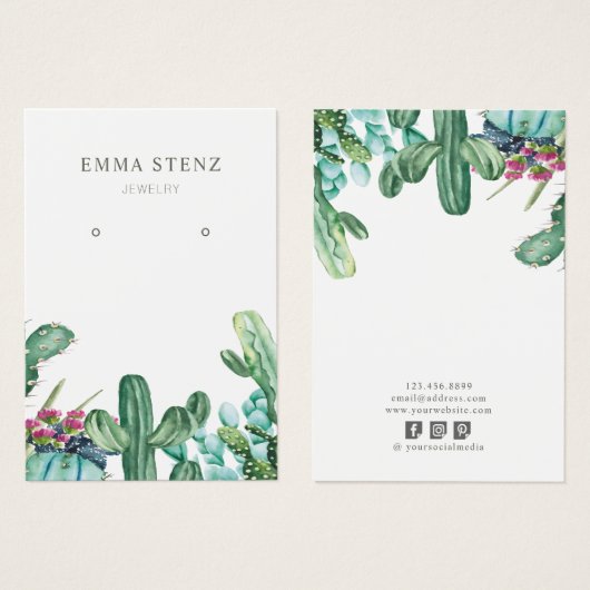 Kaarten voor juwelenweergave verdienen ・ Drijvende Visitekaartje (Voorkant /achterkant)