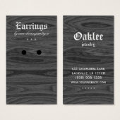 Kaarten voor juweliers Oak Wood Black Visitekaartjes (Voorkant /achterkant)
