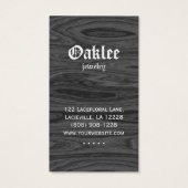 Kaarten voor juweliers Oak Wood Black Visitekaartjes (Achterkant)