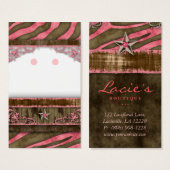 Kaarten voor juweliersweergave Kute Zebra Star Visitekaartjes (Voorkant /achterkant)