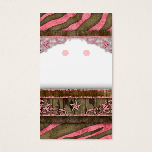 Kaarten voor juweliersweergave Kute Zebra Star Visitekaartjes (Voorkant)