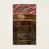 Kaarten voor juweliersweergave Kute Zebra Star Visitekaartjes (Achterkant)