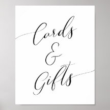 Kaarten voor kalligrafie-Baby shower en cadeaubonn