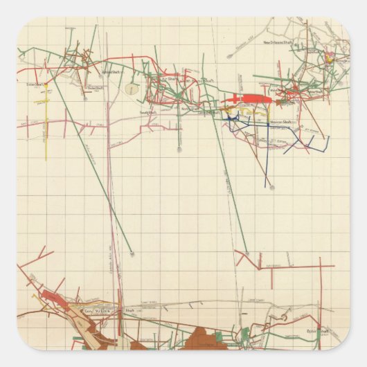 Kaarten voor kernreactoren Nummer III Vierkante Sticker (Voorkant)