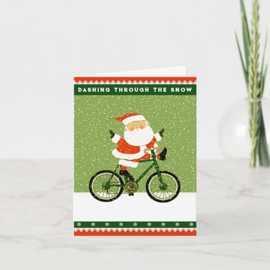 Kaarten voor kerst met fietsfeestdag (Voorkant)