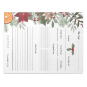 Kaarten voor kerstbekkenbakken met Floral Notitieblok (Voorkant)