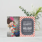 Kaarten voor kerstfoto's met Chalkboard en Glitter (Staand voorkant)