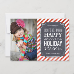 Kaarten voor kerstfoto's met Chalkboard en Glitter