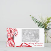 Kaarten voor kerstfoto's met snoepjes (Staand voorkant)