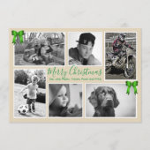 Kaarten voor kerstfoto's van de grote familie Coll (Voorkant)