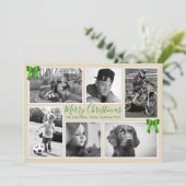 Kaarten voor kerstfoto's van de grote familie Coll (Staand voorkant)