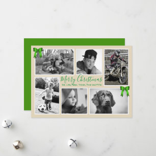 Kaarten voor kerstfoto's van de grote familie Coll