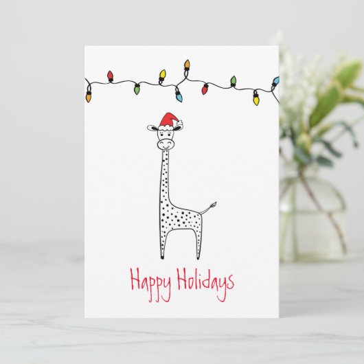 Kaarten voor kerstGiraffes (Staand voorkant)
