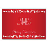 Kaarten voor kerstkaarten met witte bladeren (Achterkant)