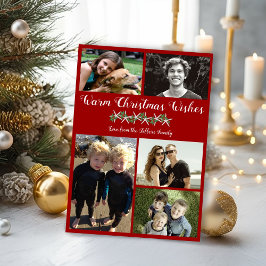 Kaarten voor Kerstmis met foto-inkuilstarvis