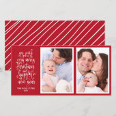 Kaarten voor Kerstmis met fotocollage - 2 vertical (Voorkant / Achterkant)