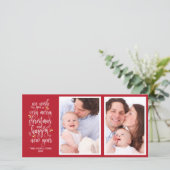 Kaarten voor Kerstmis met fotocollage - 2 vertical (Staand voorkant)