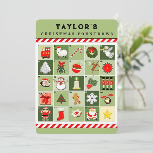 Kaarten voor kerstmis met kleinkinderen (Staand voorkant)