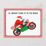 Kaarten voor kerstmis met motorfietsen feestdagenkaart<br><div class="desc">Grappige fietser Santa Claus op een motor en creatieve kerstquote voor motorrijder,  motorrijder en motorcrosser.</div>