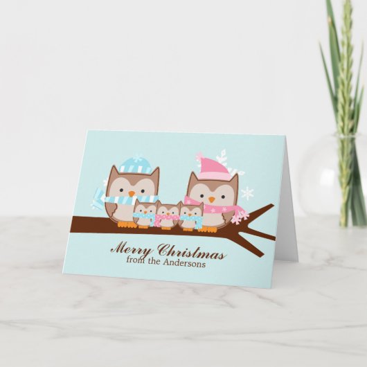 Kaarten voor kerstmis van de familie (Voorkant)