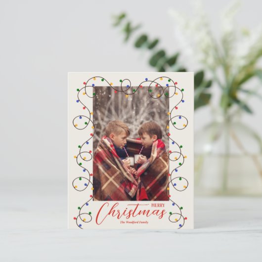 Kaarten voor kerstverlichting en foto's (Staand voorkant)