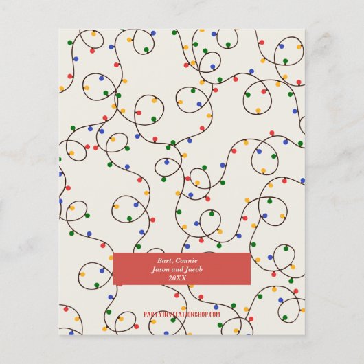 Kaarten voor kerstverlichting en foto's (Achterkant)