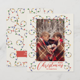 Kaarten voor kerstverlichting en foto's