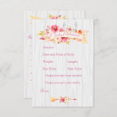 Kaarten voor kindervoorspelling en advies (Voorkant / Achterkant)