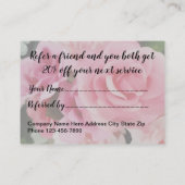 Kaarten voor klantverwijzing aanbevelingskaartje (Achterkant)