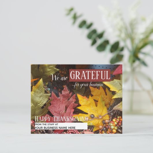 Kaarten voor kleine zakelijke Thanksgiving (Staand voorkant)