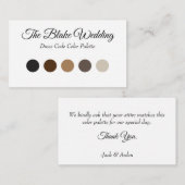 Kaarten voor kleurgecoördineerde bruiloft invoegen (Voorkant / Achterkant)