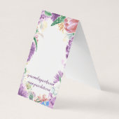 Kaarten voor kleurrijke Floral Lijst Spring Earnin (Achterkant)