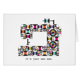 Kaarten voor kleurrijke naaimachine Kilt Pattern N